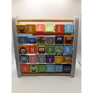 J'adore Wooden Abacus 2-in-1 Math Beads & ABC Animal Tiles
